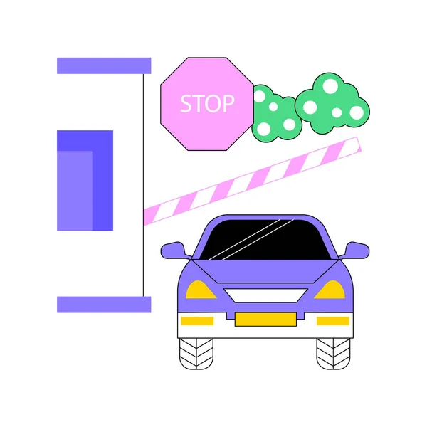 Autopista de peaje concepto abstracto vector ilustración. — Vector de stock