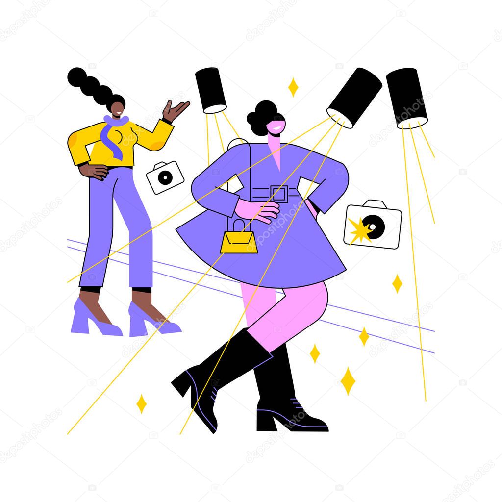 Fashion week abstract concept vector illustration.