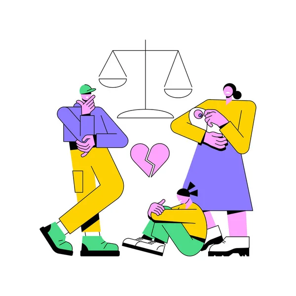 Divorzio concetto astratto vettoriale illustrazione. — Vettoriale Stock