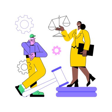 Dava desteği soyut konsept vektör çizimi.