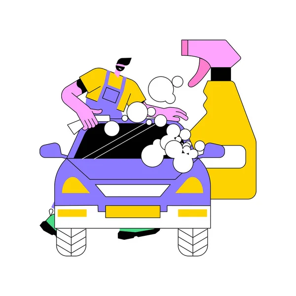 Servizio di lavaggio auto astratto concetto vettoriale illustrazione. — Vettoriale Stock
