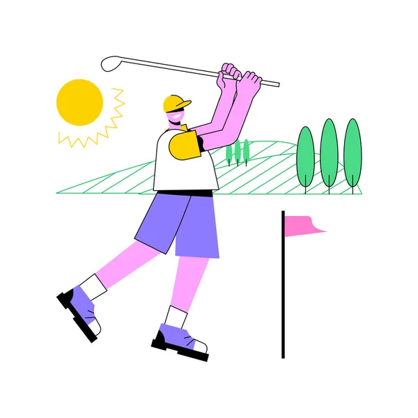 Golf abstract concept vector illustration. — Stock Vector