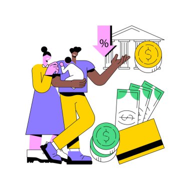 Vergi kredisi soyut konsept vektör çizimi.