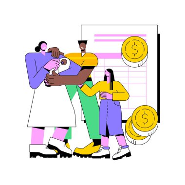 Bakım vergisi soyut konsept vektör çizimi.