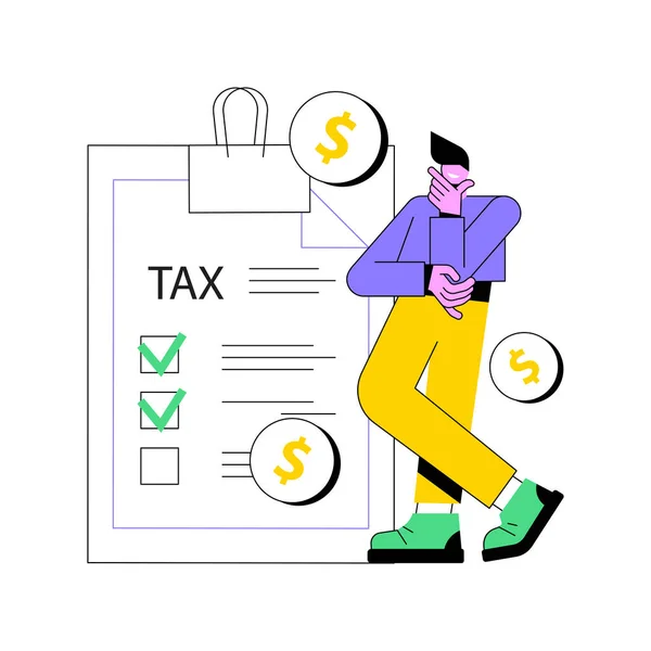 Impuesto sobre la renta personal concepto abstracto vector ilustración. — Vector de stock