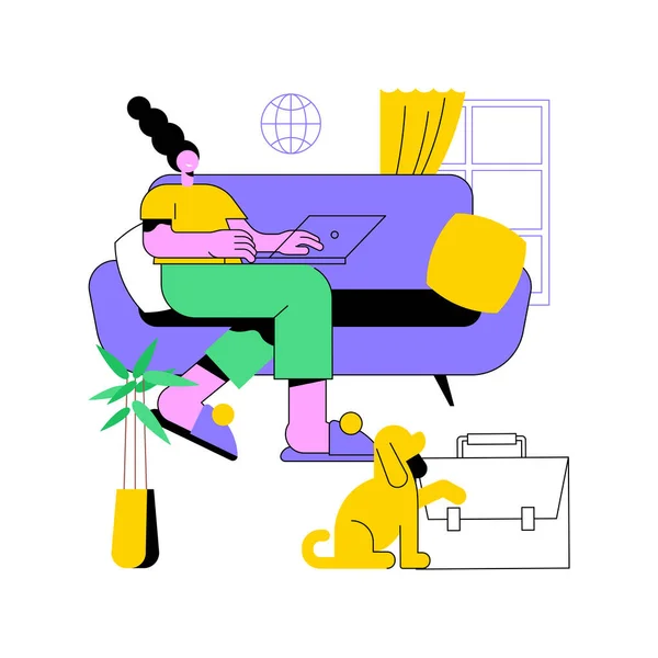 Torne-se um freelancer abstrato conceito vetor ilustração. —  Vetores de Stock