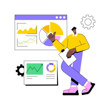 İş bilgi sistemi soyut konsept vektör çizimi.