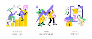 Danışmanlık şirketi soyut konsept vektör çizimleri.