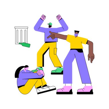 Holiganizm soyut konsept vektör çizimi.