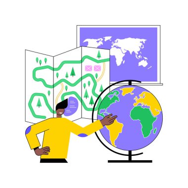 Coğrafya soyut konsept vektör çizimi.