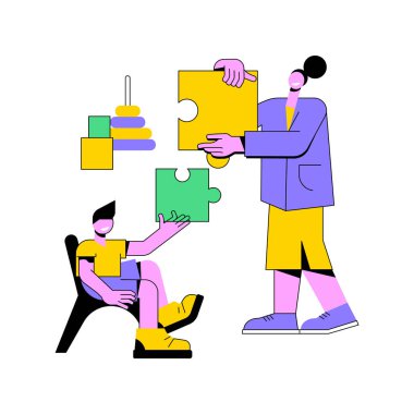 Sosyal-duygusal gelişim soyut konsept vektör çizimi.