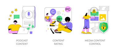 Soyut konsept vektör çizimleri pazarlanıyor.