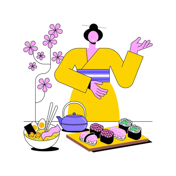 日本食品抽象概念矢量图解. — 图库矢量图片