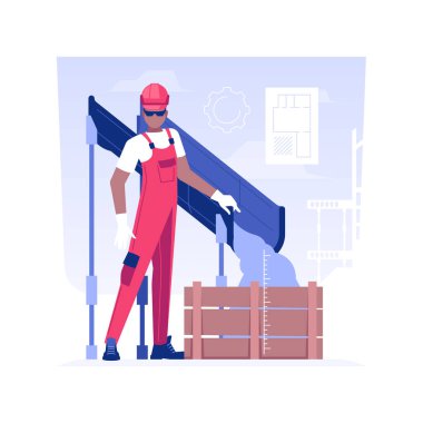 Somut izole konsept vektör çizimi dökülüyor.