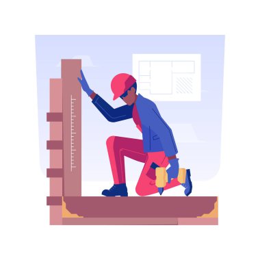 Zemin kirişleri kurulumu izole konsept vektör çizimi.