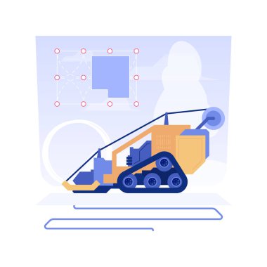 Boru çekme kavramı izole edilmiş vektör çizimi.