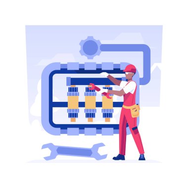 Valf kutusu izole konsept vektör çizimi.