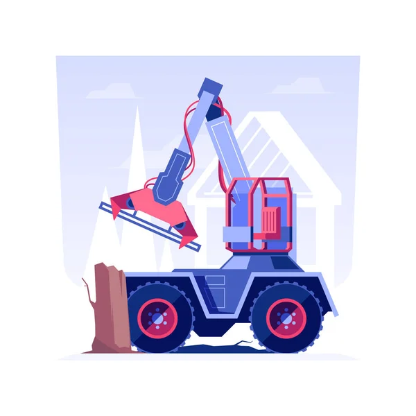 Tree removal isolated concept vector illustration. — 图库矢量图片