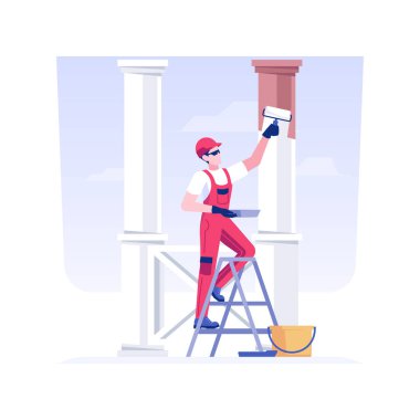 Profesyonel duvar resmi izole edilmiş konsept vektör çizimi.