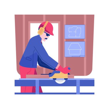 Yazlık konsept vektör çizimi inşa ediliyor.