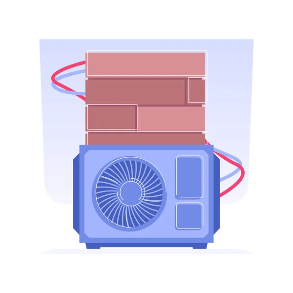 Vnější instalace HVAC izolovaný koncept vektorové ilustrace. — Stockový vektor