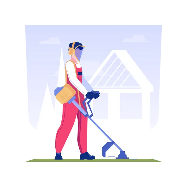 Lawn care service isolated concept vector illustration. — Stock Vector