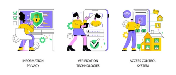 Illustrazioni vettoriali astratte di concetto di sicurezza digitale. — Vettoriale Stock