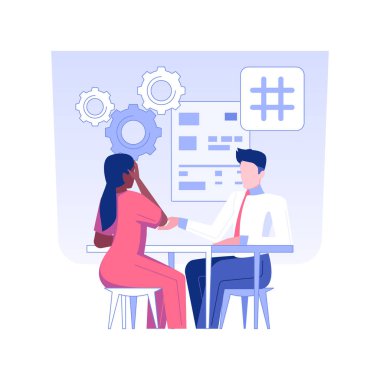 Yasal yardım konsept vektör çizimi. Profesyonel avukat tutuklanan müvekkille hapishanede buluşuyor, iş adamları, hukuki yardım servisi, masumiyet fikri konsepti varsayımı.