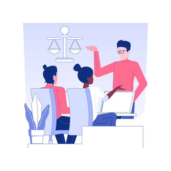 Juridisch Advies Voor Bedrijven Geïsoleerde Concept Vector Illustratie Advocaat Consulting — Stockvector