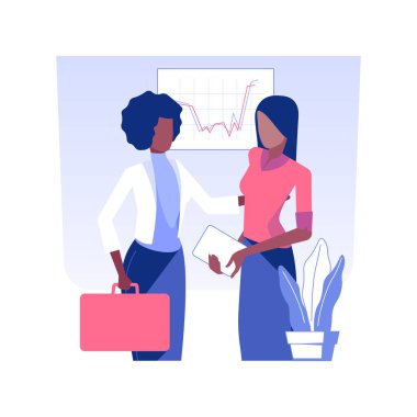 Hazine yönetimi konsept vektör illüstrasyonunu izole etti. Nakit yönetim hizmetleriyle ilgilenen iş kadını, finansal okur yazarlık, ticari banka, kurumsal bankacılık vektör kavramı.