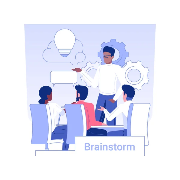 Ohniskové Skupiny Izolované Koncepční Vektorové Ilustrace Skupina Různorodých Kolegů Brainstorming — Stockový vektor