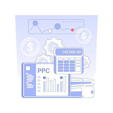 PPC kampanya yaratımı konsept vektör illüstrasyonunu izole etti. PPC kampanyası yaratan profesyonel pazarlamacı, dijital pazarlama, reklam ajansı, internet tanıtımı, içerik reklamları vektör kavramı.