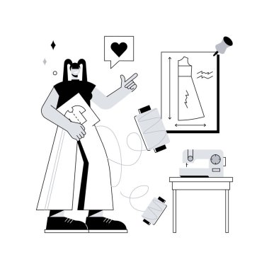 Erkekler tarzı ve soyut konsept vektör çizimi. Erkekler terzilik, beyefendi modası, şık günlük kıyafetler, erkek giyim modeli, tasarım kursu, özel iş süiti soyut metafor..