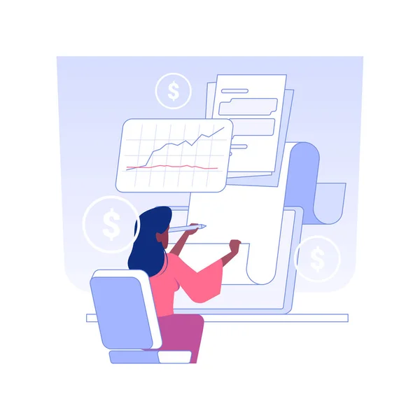 Accounting Isolated Concept Vector Illustration Professional Accountant Deals Payment Planning — Stockový vektor