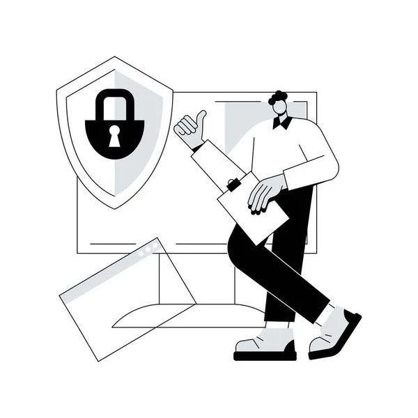 Informativa Sulla Privacy Concetto Astratto Vettoriale Illustrazione Informativa Sulla Privacy — Vettoriale Stock
