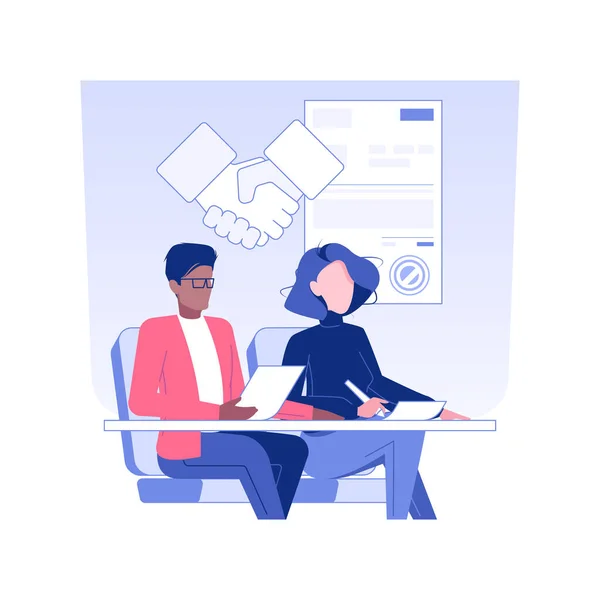 Partnership Agreements Isolated Concept Vector Illustration Partners Sign Cooperation Documents — Stock vektor