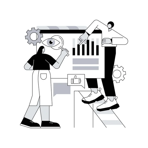 Seo Analytics Team Abstrakt Koncept Vektor Illustration Seo Optimering Online — Stock vektor