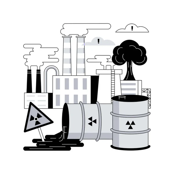 Katastrofy Technologiczne Abstrakcyjne Pojęcie Wektor Ilustracji Katastrofa Przemyśle Chemicznym Katastrofa — Wektor stockowy