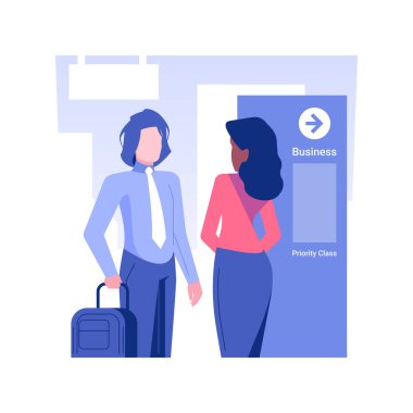Öncelik sırası konsept vektör illüstrasyonunu izole etti. Kişisel önceliği olan bir adam. Menajer, birinci sınıf seyahat, yolcuların lüks seyahati, hızlı giriş, çıkış salonu vektör konsepti..