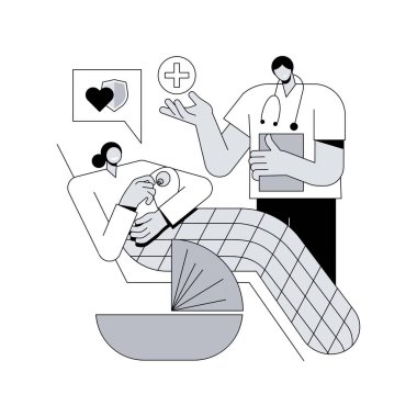 Annelik hizmetleri soyut konsept vektör çizimi. Doğum bakımı, perinatal sağlık, hamilelik ve doğum desteği, doğum ve doğum sonrası soyut metafor..