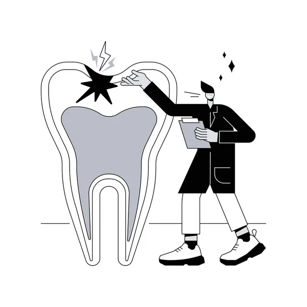 Zubní Ošetření Abstraktní Koncept Vektorové Ilustrace Zubní Klinika Zubní Péče — Stockový vektor