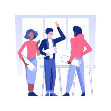Wellness program isolated concept vector illustration. Group of happy employees hold yoga mats, workers wellbeing, business etiquette, corporate culture, company rules vector concept.