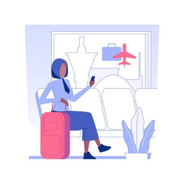 Travel and spending expenses isolated concept vector illustration. Company worker going to business trip, having spending expenses, corporate culture, company rules vector concept.
