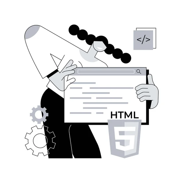 Html5 Website Development Abstract Concept Vector Illustration Html5 Development Website — Stock Vector