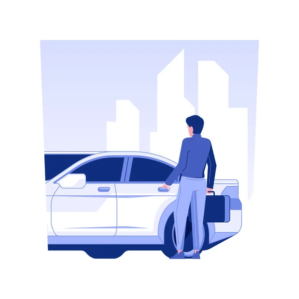 Corporate Transport Isolated Concept Vector Illustration Employee Gets Corporate Car — Stock Vector