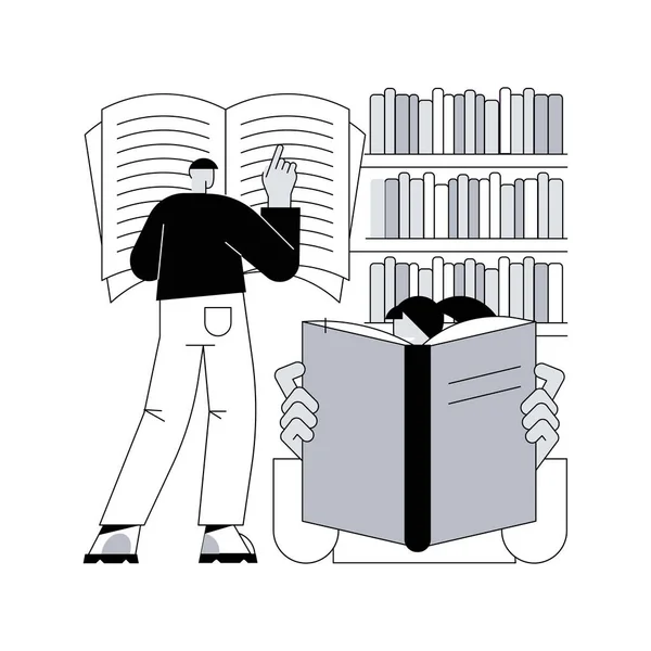 Biblioteka Publiczna Abstrakcyjna Koncepcja Wektor Ilustracji Impreza Bibliotece Dla Dzieci — Wektor stockowy