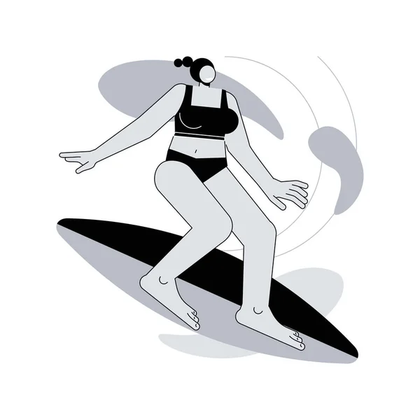 Escuela Surf Abstracto Concepto Vector Ilustración Programa Semana Surf Para — Archivo Imágenes Vectoriales