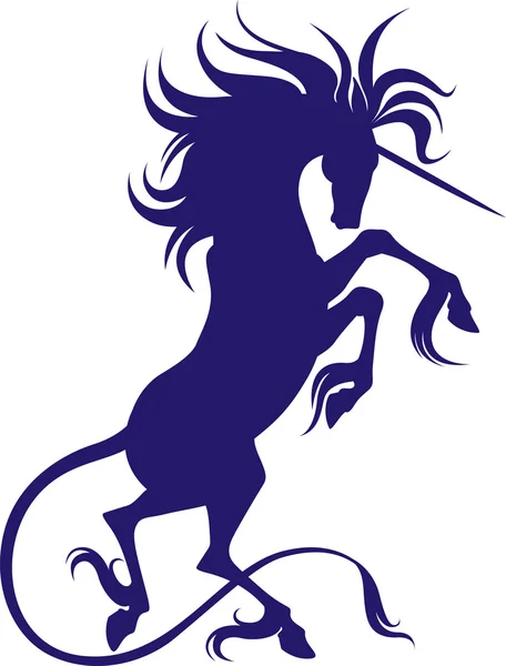 Silhouette of a unicorn — Stock Vector