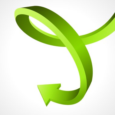 3d green arrow abstract business background
