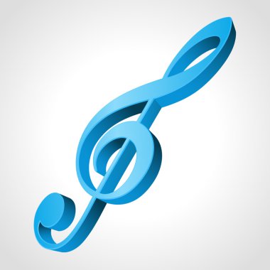 3D mavi müzik Not arka planı